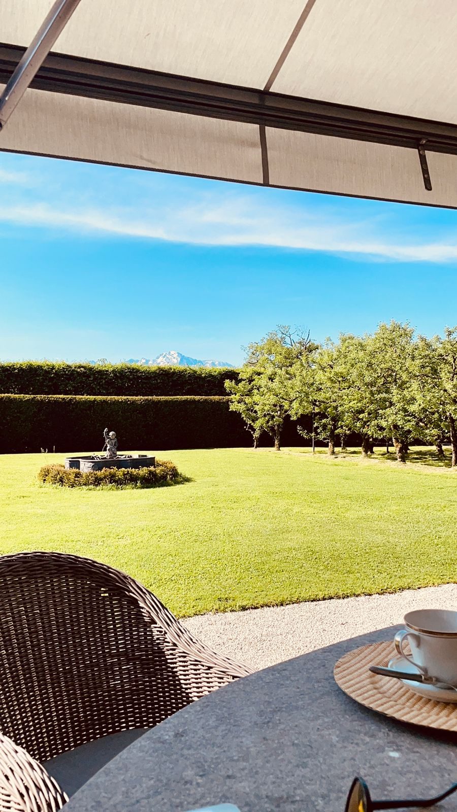 The sheltered terrace